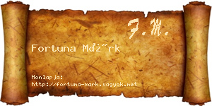 Fortuna Márk névjegykártya
